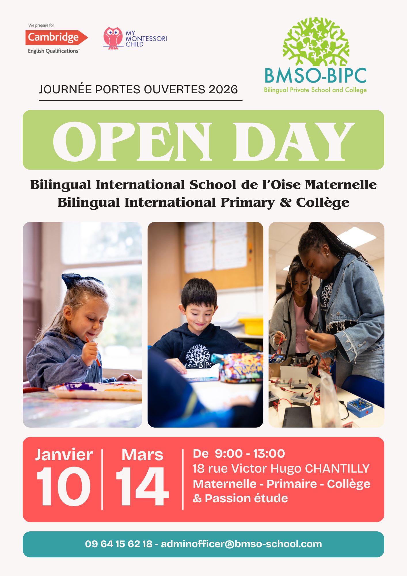 OPEN DAYS Janvier Mars